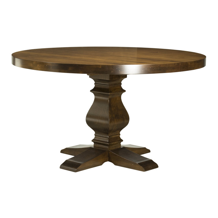 Darby Home Co Gaspard Extendable Maple Solid Wood Pedestal Dining Table